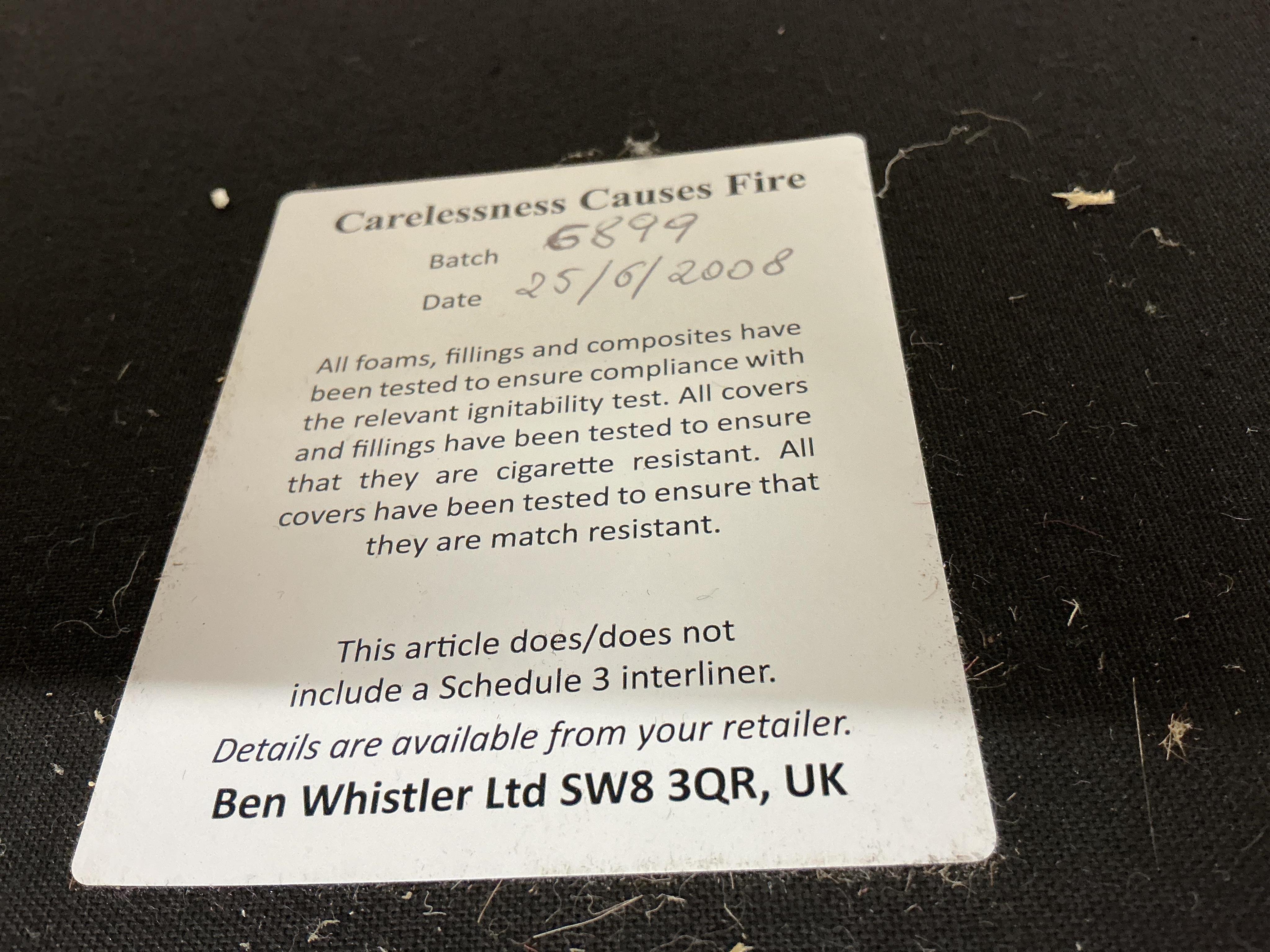 A pair of contemporary Ben Whistler silver fabric armchairs, width 74cm, depth 70cm, height 85cm